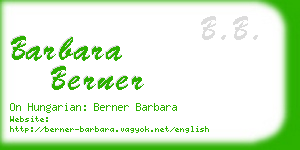 barbara berner business card